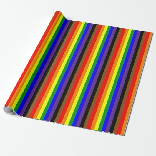Philadephia Rainbow Pride Flag Vertikal Geschenkpapier (Ungerollt)