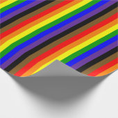 Philadephia Rainbow Pride Flag Vertikal Geschenkpapier (Ecke)