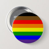 Philadephia Rainbow Prilag Flag Button (Vorne & Hinten)