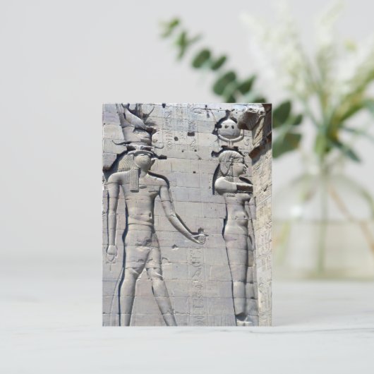 Philae Carving Postkarte (Stehend Vorderseite)