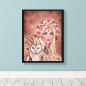 Philantha Fee mit Eule von Renee Lavoie Leinwanddruck (Insitu (Holzboden))