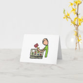 Philatelie-Briefmarke Karte (Gelbe Blume)