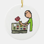 Philatelie-Briefmarke Keramik Ornament (Vorne)