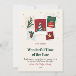 Philatelie Luftpost Familienweihnachtskarte Einladung