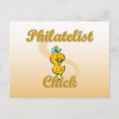 Philatelist Chick Postkarte (Vorderseite)