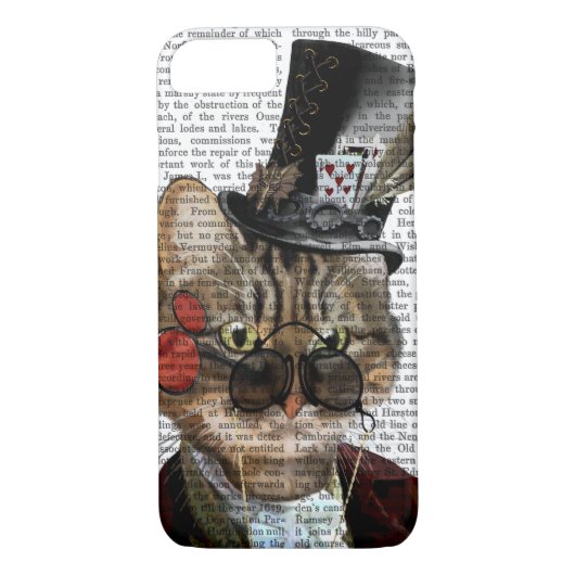 Phileas Feline Steampunk Cat & Top Hat 2 Case-Mate iPhone Hülle (Rückseite)