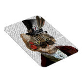 Phileas Feline Steampunk Cat & Top Hat 2 Magnet (Rechte Seite)