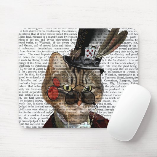 Phileas Feline Steampunk Cat & Top Hat 2 Mousepad (Mit Mouse)