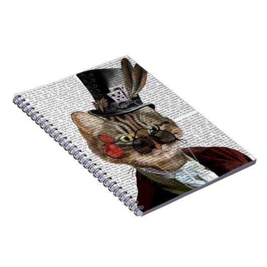 Phileas Feline Steampunk Cat & Top Hat 2 Notizblock (Rechte Seite)