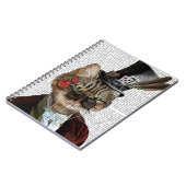 Phileas Feline Steampunk Cat & Top Hat 2 Notizblock (Linke Seite)