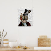 Phileas Feline Steampunk Cat & Top Hat Poster (Küche)