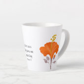 Philemon 1:7 Blume Christlicher tropischer Hibisku Milchtasse (Rechte Ecke)