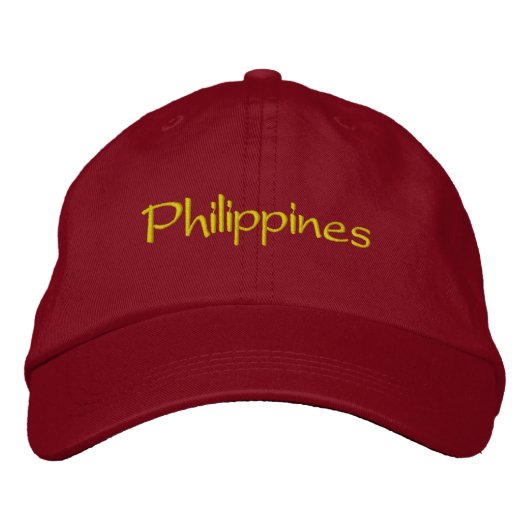 Philiippines Baseball Hat Bestickte Baseballkappe (Vorderseite)