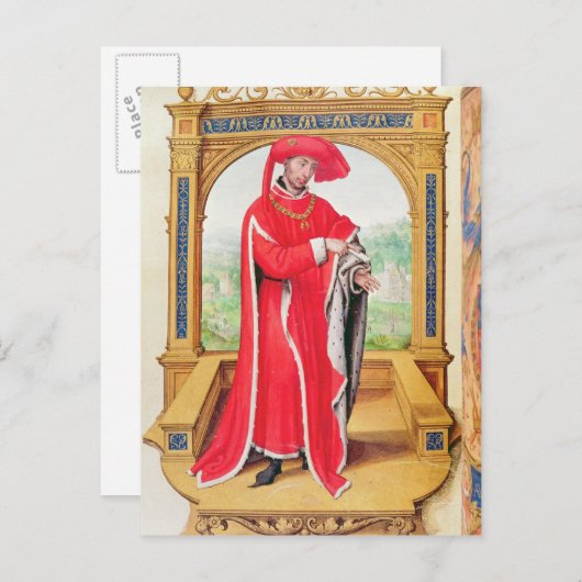 Philip der gute Herzog von Burgund Postkarte (Vorne/Hinten)