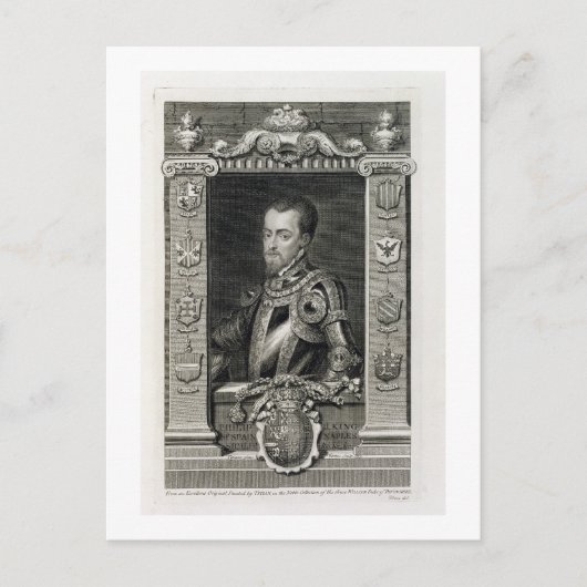 Philip II. (1527-98) König von Spanien von 1556, E Postkarte (Vorderseite)