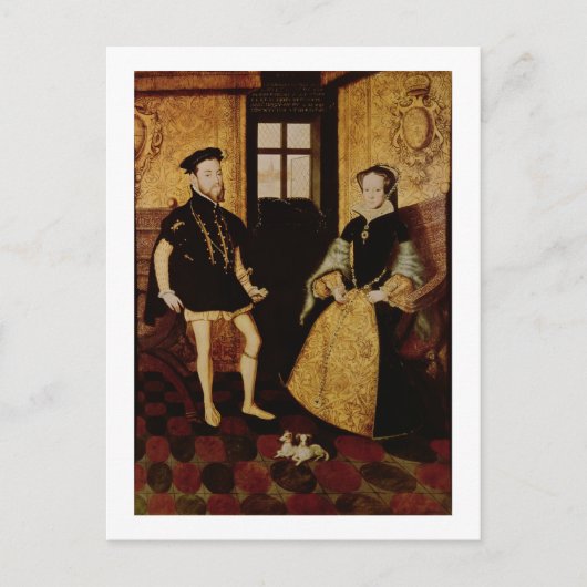 Philip II und Mary I, 1558 Postkarte (Vorderseite)