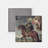 Philip II von Sieg gekrönt, 1628 Magnet (Vorderseite/Rückseite)