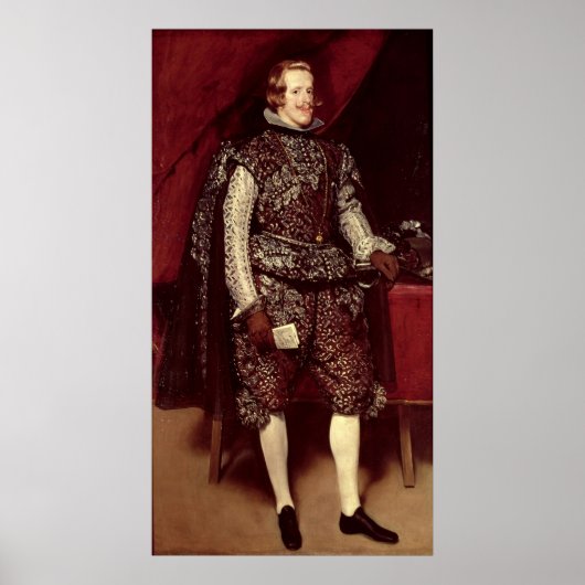 Philip IV von Spanien in Brown und Silver Poster (Vorne)