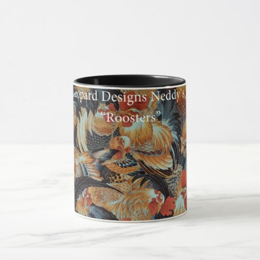 Philip Jacobs Fabric Snow Leopard Designs Rooster Tasse (Zentrum)