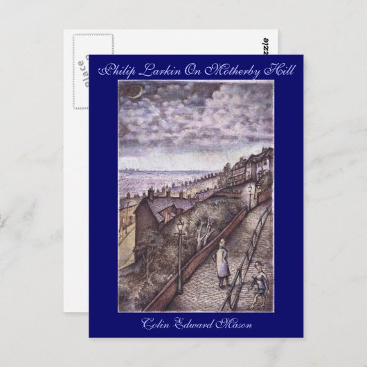 Philip Larkin Auf dem Motherby Hill Art Postcard Postkarte (Vorne/Hinten)