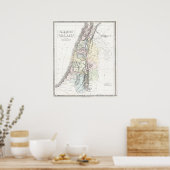 Philip Map Of The 12 Tribes - Dated 1852 Poster (Küche)