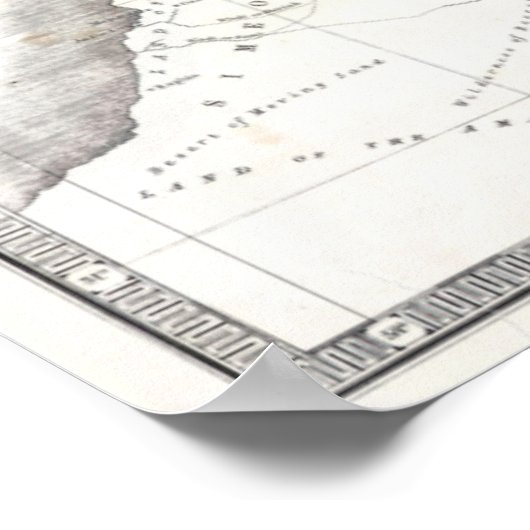 Philip Map Of The 12 Tribes - Dated 1852 Poster (Ecke)