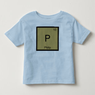 Philip Name Chemie Element Periodensystem Kleinkind T-shirt