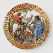 Philip und der Mann in einer Kampfuhr Große Wanduhr (Vorderseite)