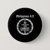 Philipans 4_13 Christian Bible Verse Faith Scriptu Button (Vorderseite)