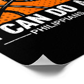 Philipans 4 13 I Can Do All Things Christian Baske Poster (Ecke)