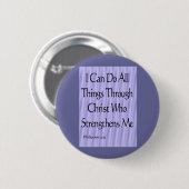 Philipians 4:13 button (Vorne & Hinten)