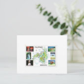 PHILIPINES MINDANAO MAP POSTKARTE (Stehend Vorderseite)