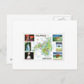 PHILIPINES MINDANAO MAP POSTKARTE (Vorne/Hinten)