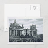 Philipp Scheidemann (1865-1939) hält eine Ansprach Postkarte (Vorne/Hinten)