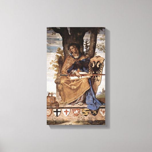 Philipp Veit - Allegorische Figur Germaniens Leinwanddruck (Vorderseite)