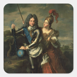 Philippe II d'Orleans, Frankreich Quadratischer Aufkleber