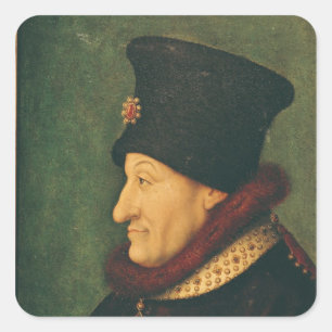 Philippe von Frankreich-Herzog von Burgunder Quadratischer Aufkleber