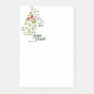 Philipper 1:6 post-it klebezettel