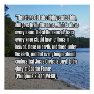 Philipper 2:9-11 WEBU Poster