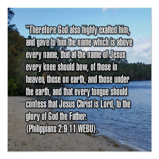 Philipper 2:9-11 WEBU Poster (Vorderseite)