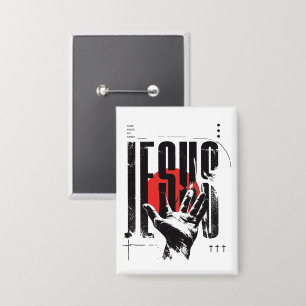 Philipper 2:9 Name Über Allen Namen Retro Grunge Button