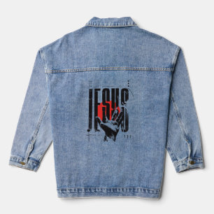 Philipper 2:9 Name Über Allen Namen Retro Grunge Jeansjacke