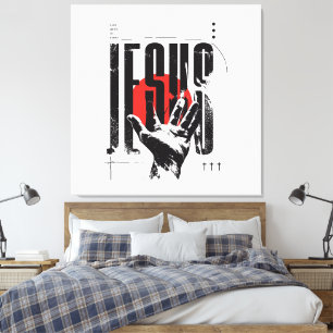 Philipper 2:9 Name Über Allen Namen Retro Grunge Leinwanddruck