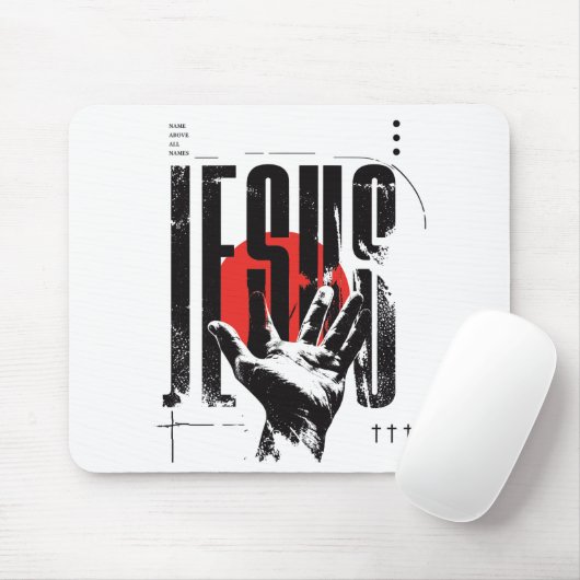 Philipper 2:9 Name Über Allen Namen Retro Grunge Mousepad (Mit Mouse)