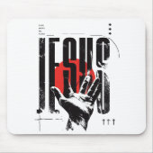 Philipper 2:9 Name Über Allen Namen Retro Grunge Mousepad (Vorne)