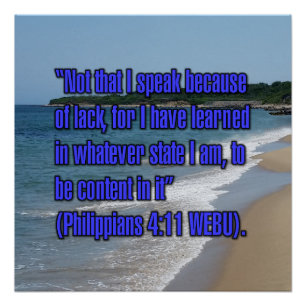 Philipper 4:11 WEBU Poster