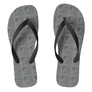 Philipper 4:13 Bibel Schrift KJV Grau Unisex Badesandalen