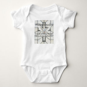Philipper 4:13 Bibelvers Baby-Body Baby Strampler