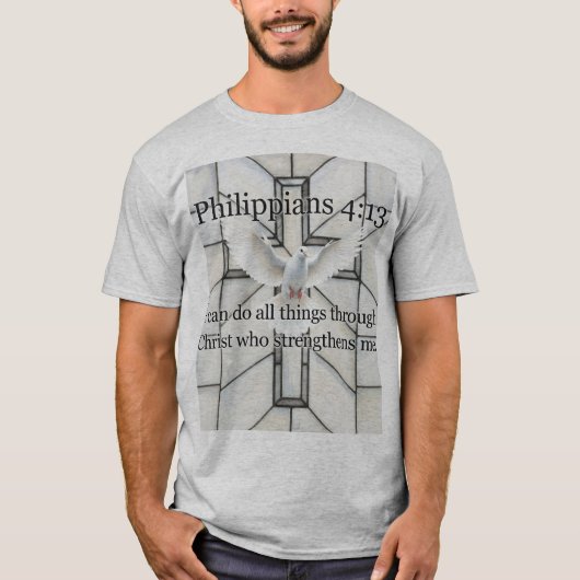 Philipper 4:13 Bibelvers Männer T-Shirt (Vorderseite)
