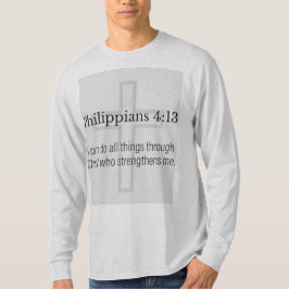 Philipper 4:13 Christian Herren Langarmshirt T-Shirt